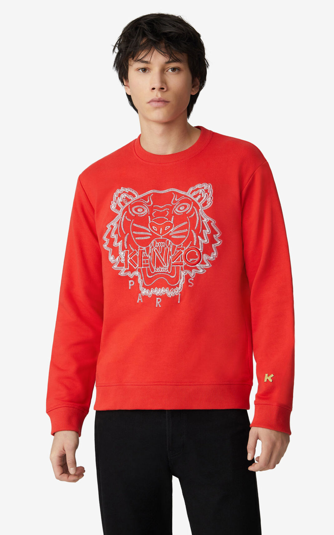 Kenzo Tiger Sweatshirt Erkek Kırmızı | 0461-VBMWQ